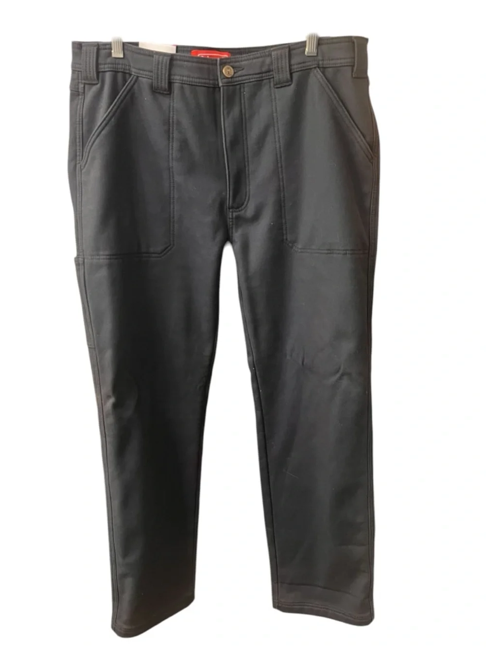 Coleman Fleece Lined Pants Mens 36x32 Workwear Utility Outdoor Black NWT